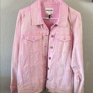 Black Label Light Pink Denim Trucker Jacket